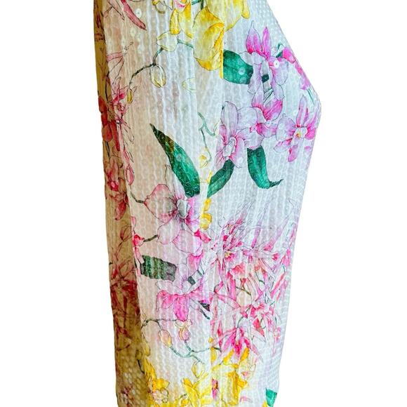 Valentino Miss V two piece skirt set sequin floral sz 10 - Picture 4 of 11